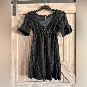 Eyeshadow Black Lace Mini Dress